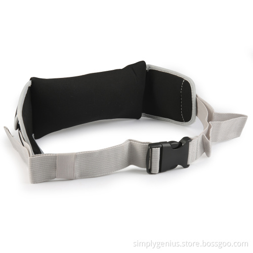 elastic no bounce big zipper pockets running sport waist belt pack with water bottle holder